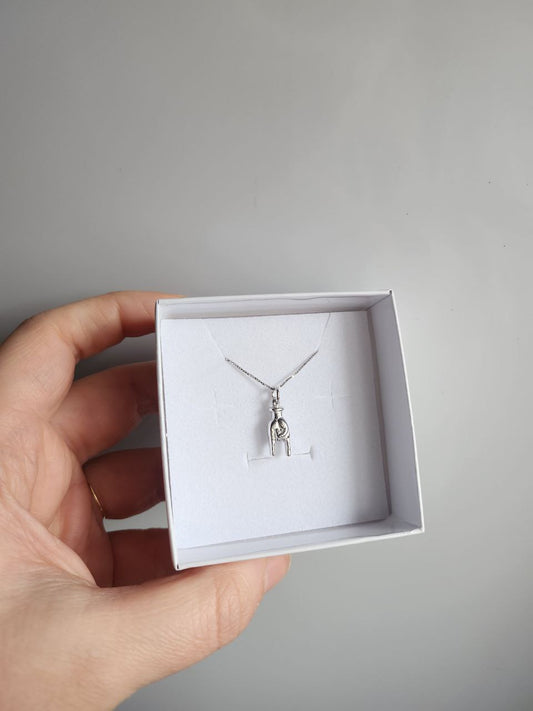 Collana con corna portafortuna - argento 925