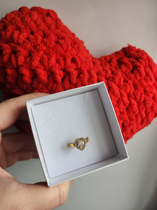 Set idea regalo cuscino a cuore + anello cuore