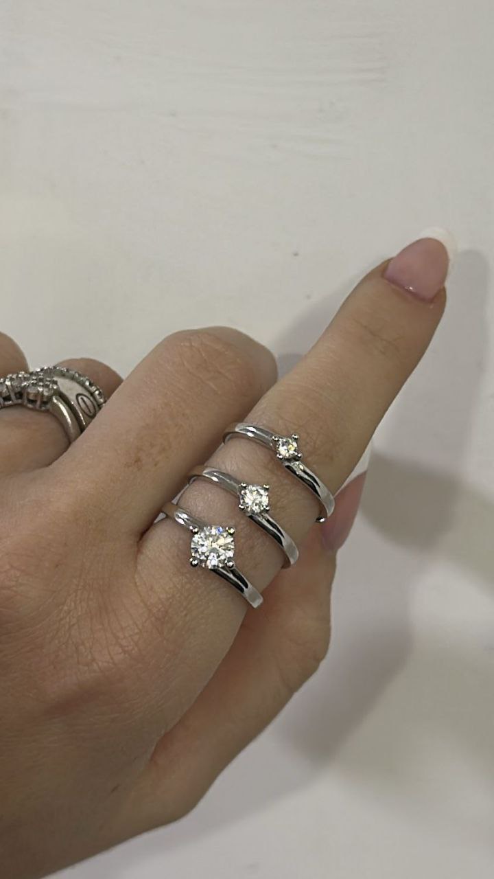 Anello solitario - argento 925