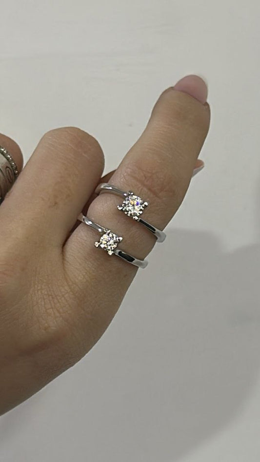 Anello solitario - argento 925