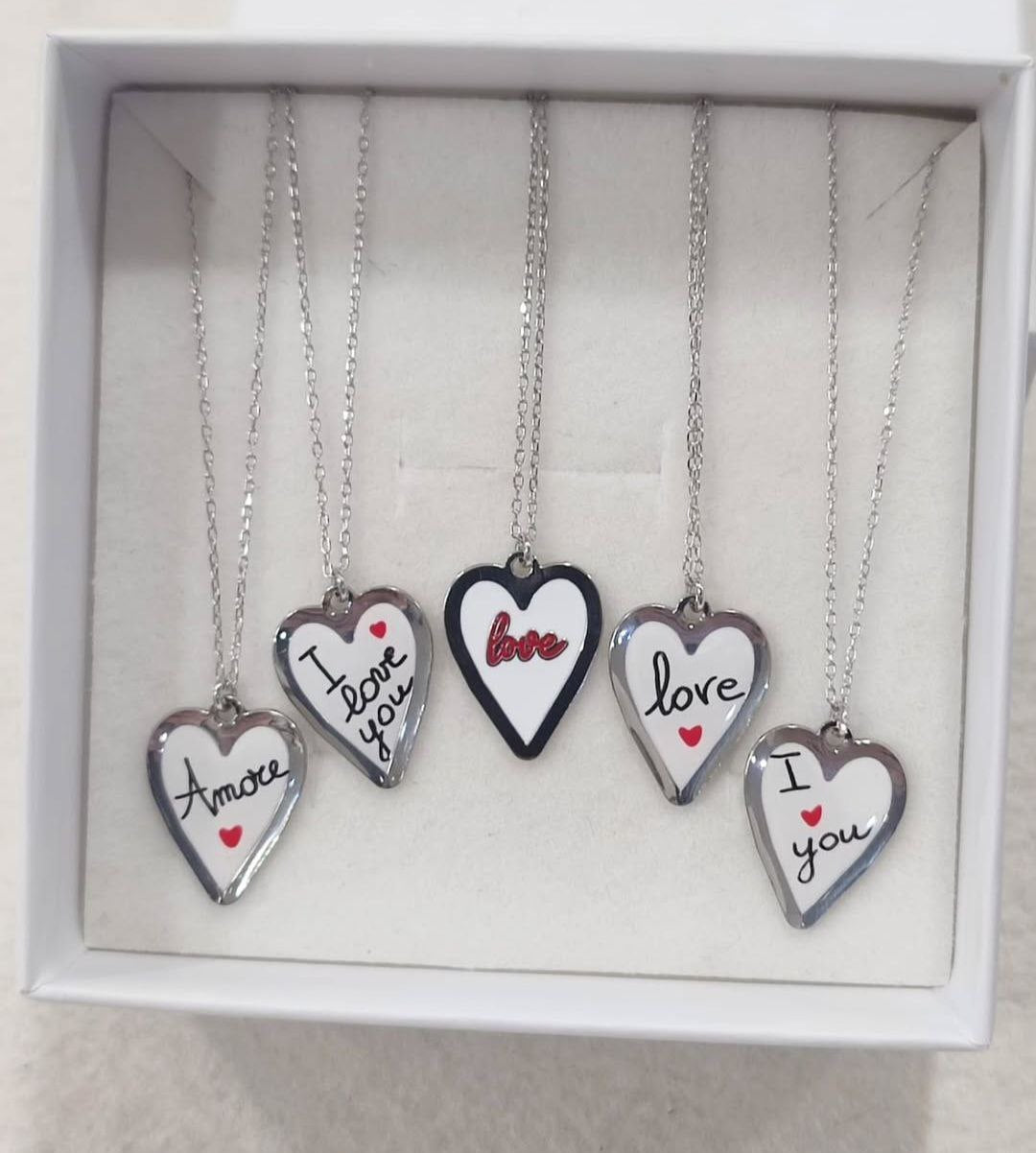 Collana con dedica smaltata - argento 925
