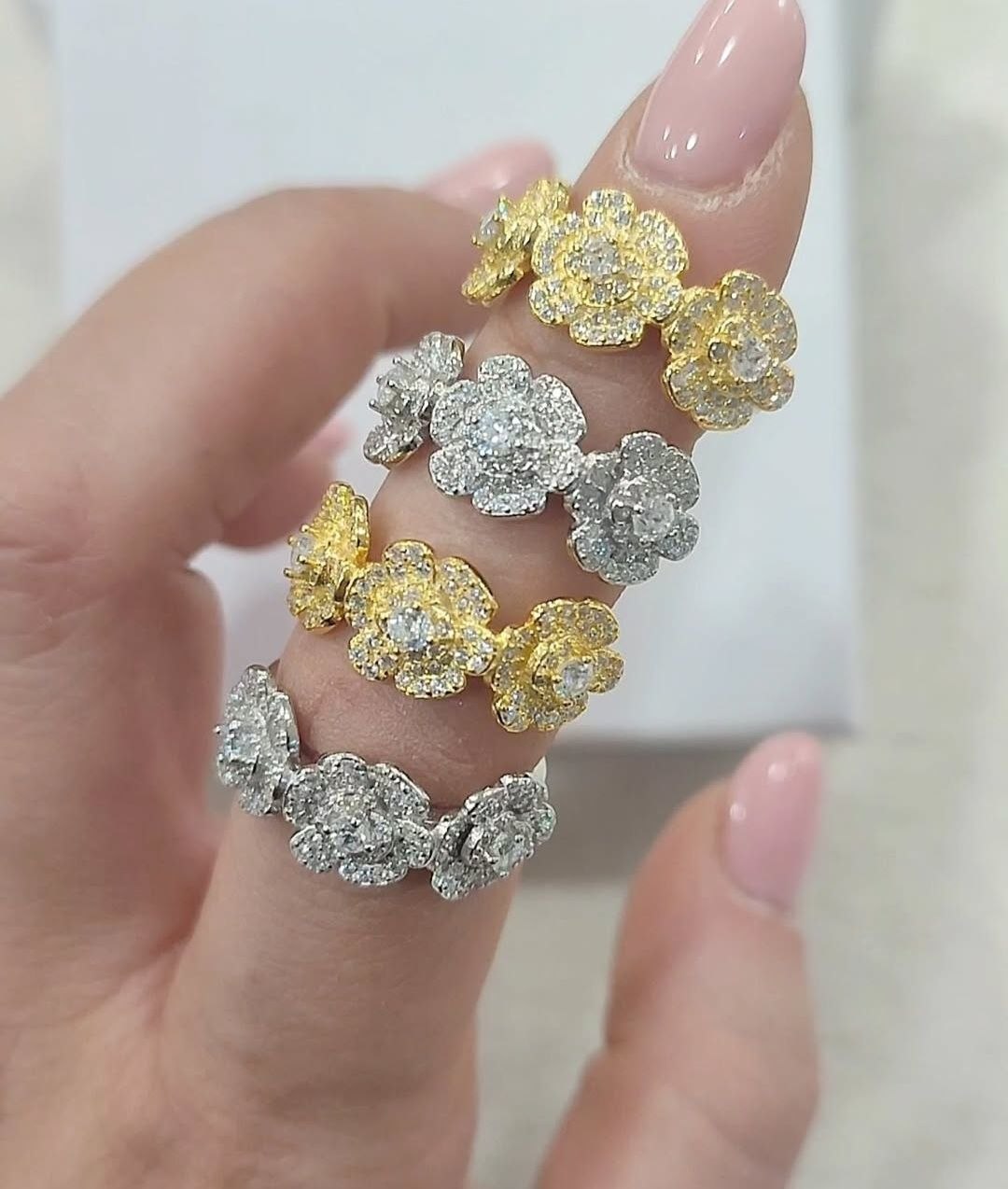 Anello trilogy fiore - argento 925