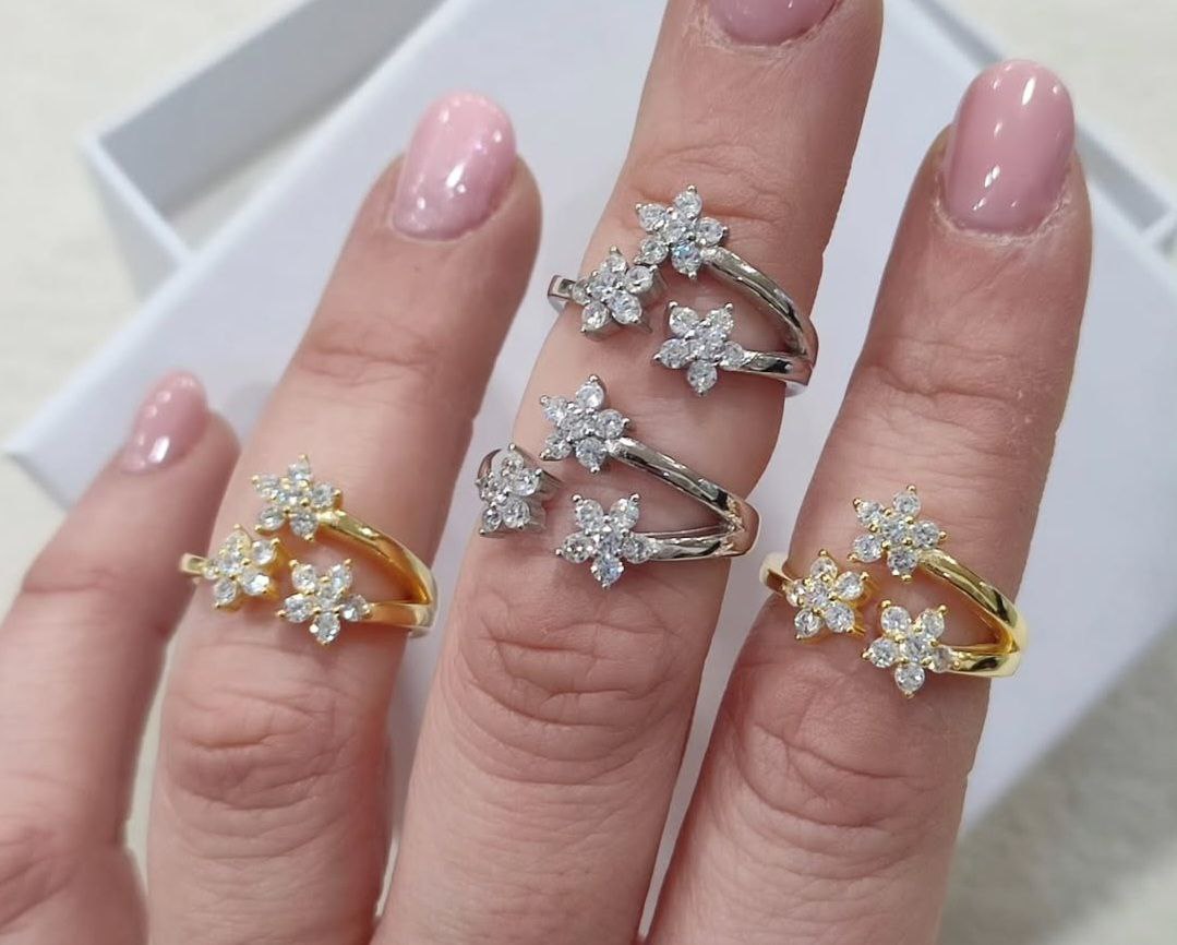 Anello trilogy flower- argento 925