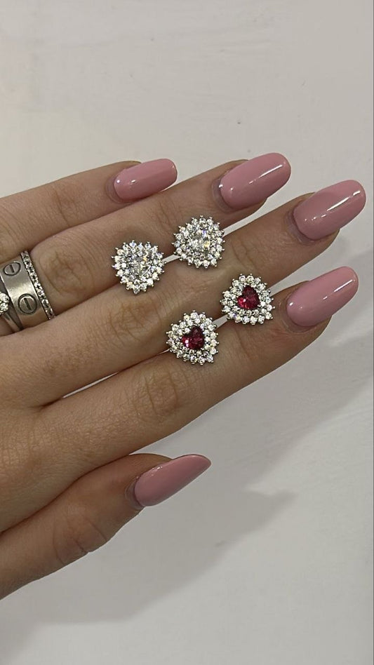 Orecchini cuore - argento 925