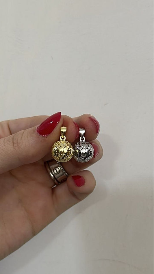 Ciondolo chiama angeli con zirconi traforato - argento 925