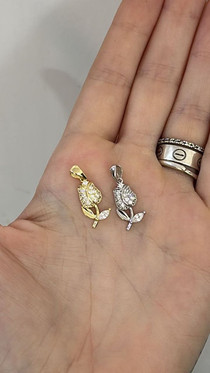 Ciondolo tulipano -  argento 925
